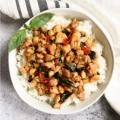 Basil Chicken with Jasmine Rice