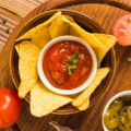 Roasted Pepper & Tomato Soup with Tortilla Chips